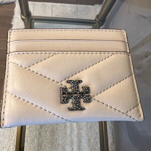 Tory Burch Cream Quilted Card Case